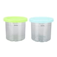 thumbnail image 2 of 2PCS Ice Cream Pint Containers With Silicone Lids, 600ml Reusable Ice Cream Storage Jar Freezer Food Storage Containers Replacement For  NC299AMZ NC300s, Dishwasher Safe, 2 of 8
