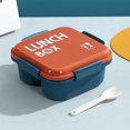thumbnail image 4 of Tumotour Border Student Bento Box Children Sealed Fruit Box Salad Box Work Microwave Lunch Box Chopsticks Dip Container Cute Kids Bento Lunch Box, 4 of 6