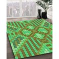 thumbnail image 3 of Ahgly Tapis Rectangulaire Lavable en Machine Intérieur Transitionnel Vert Néon, 3 Pieds x 5 Pieds, 3 of 7