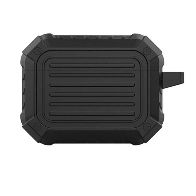 pitrice Earphone Silicone Case Cover Anti-shock Wireless Headphone Charging Case Shell Replacement for AirPods 3, Black