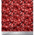 thumbnail image 1 of Soimoi Rayon Fabric Square Geometric Fabric Prints by Yard 42 Inch Wide, 1 of 3