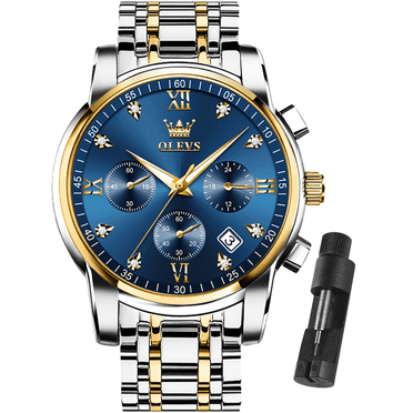 Silver Watches for Men OLEVS Watch Men Luxury Watches for Men Stainless Steel Men Watch Dress Waterproof Watch for Men