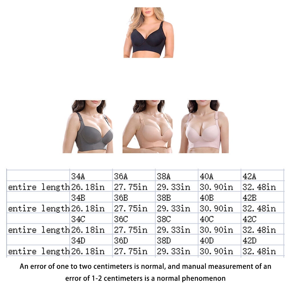 ziyahi Women Deep Cup Bra Seamless Fat Shapewear Bras Back Closure