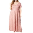 thumbnail image 2 of Robes pour Femmes 2024 Été Surdimensionnée Grande Taille Robe en Dentelle Ajourée avec Poches Robe de Soirée Jupe Longue Rabais de 50 % Liquidation!, 2 of 6