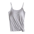 thumbnail image 2 of Spring Saving!CEHVOM Ladies Camisole with Built In Bra Cups, Women Summer Built-In Bra Tank Top Plus Size Camisole Yoga Tanks Tops, 2 of 6