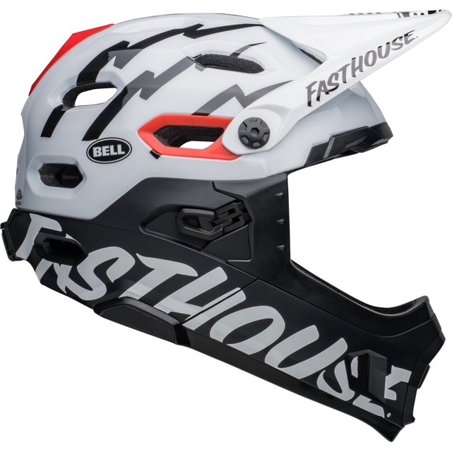 BELL : SUPER DH SPHERICAL : FASTHOUSE Blanc Mat/brillant/noir : S