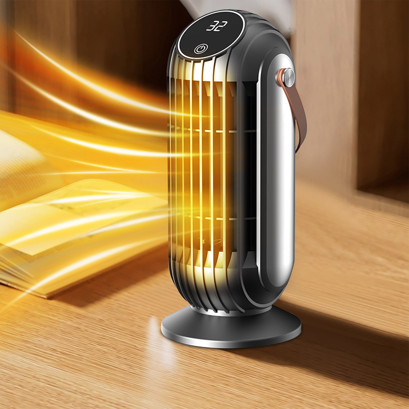 Vggrvlo Space Heater 1500W Electric Heaters Indoor Portable with Thermostat Heat Up 200 Square Feet 10.5ft/s Portable Electric Heaters Heater for Office