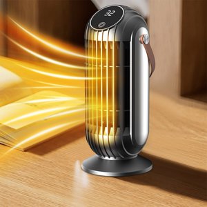 Vggrvlo Space Chaudière 1500W Chauffage électrique Portable à l'intérieur avec chauffage thermostat 200 Pieds carrés 10,5pi/s Chauffe-glace électrique portable pour le bureau