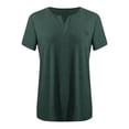 thumbnail image 4 of Plebaso 2 Pack Hauts Grande Taille pour Femmes Col en V Manches Courtes Tee Tops Blouses Décontractées Confortables pour Femmes, 4 of 4