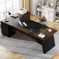 thumbnail image 3 of Tribesigns L-Shaped Executive Desk, 78" Modern Office Desk with Drawers and Lateral File Cabinet, 3 of 5