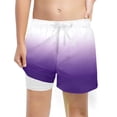 thumbnail image 1 of MIASHUI Pantalons Garçons Mode Décontractée Maillots de Bain Doublure de Compression Shorts Extensibles pour Jeu Actif et Natation, 1 of 3