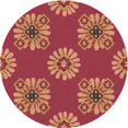 thumbnail image 1 of Ahgly Company Machine Washable Indoor Round Transitional Crimson Red Area Rugs, 4' Round, 1 of 7