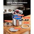 thumbnail image 4 of KFFKFF Pressure Cooker, 12Qt Pressure Cooker Stainless Steel, Pressures Canner with Steaming Rack, Tempered Glass Lid, 4 of 9