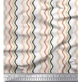 thumbnail image 1 of Soimoi Poly Georgette Fabric Waves Artistic Printed Fabric 1 Yard 42 Inch Wide, 1 of 3