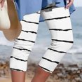 thumbnail image 2 of Birdeem Womens Summer Casual Elastic Waist Independence Day Printed Cropped Pants, 2 of 5