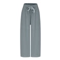 thumbnail image 4 of Meichang Women's Chiffon Loose Wide Leg Pants, Plus Size, Capri, 4 of 6