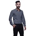 thumbnail image 3 of BESTMAN Chemise en Coton pour Hommes à Manches Longues Imprimée à Col Écarté Chemise Ajustée Formelle, 3 of 5