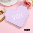thumbnail image 4 of RKSTN Paper disposable paper tissues Valentines Day Paper Napkins Disposable Patterns Napkins Festive Decorative Suitable For Valentines Day Table 5 Pack Totaling 100 Sheets, 4 of 5