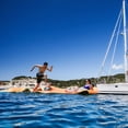 thumbnail image 3 of Costway 3-Layer Floating Water Pad 12' x 6' Floating Oasis Foam Mat Orange, 3 of 9