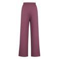 thumbnail image 3 of Pants for Women, Womens Fashionable Striped Printed Drawstring Wide Leg Pants, 3 of 4