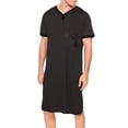 thumbnail image 1 of Chemise de Nuit pour Homme, Douce et Confortable à Manches Courtes, Col en V, Chemise de Sommeil, Tenue d'Intérieur Pyjama Robe de Nuit Chemise de Nuit pour Femmes Noir TG, 1 of 4