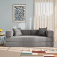 thumbnail image 2 of YINIX 78.6"  Sofa Couch with Two Pillows,  Comfy Modular Convertable Sofa Bed for Living Room, Gray, 2 of 9