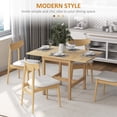 thumbnail image 4 of HOMCOM Table à Manger Pliable, Table à Abattants avec Cadre en Bois Massif, 4 of 10
