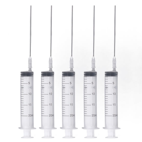 Inkjet Printer Ink Refill Tool, Lightweight Ink Refill Tool Reusable 20ml 5Pcs 10cm Flat Needle For Home