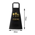 thumbnail image 4 of Household Kitchen Cooking Aprons Apron for Husband Wife Gifts Black B 1, 4 of 7