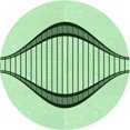thumbnail image 1 of Ahgly Tapis Rond Lavable en Machine Intérieur Vert Menthe Transitionnel, 8 Pieds Rond, 1 of 7