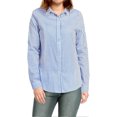 thumbnail image 4 of INSPIRE CHIC Chemises pour Femmes à Boutons, Manches Longues Retroussables, Col à Revers, 2TG, Bleu Pâle, 4 of 6
