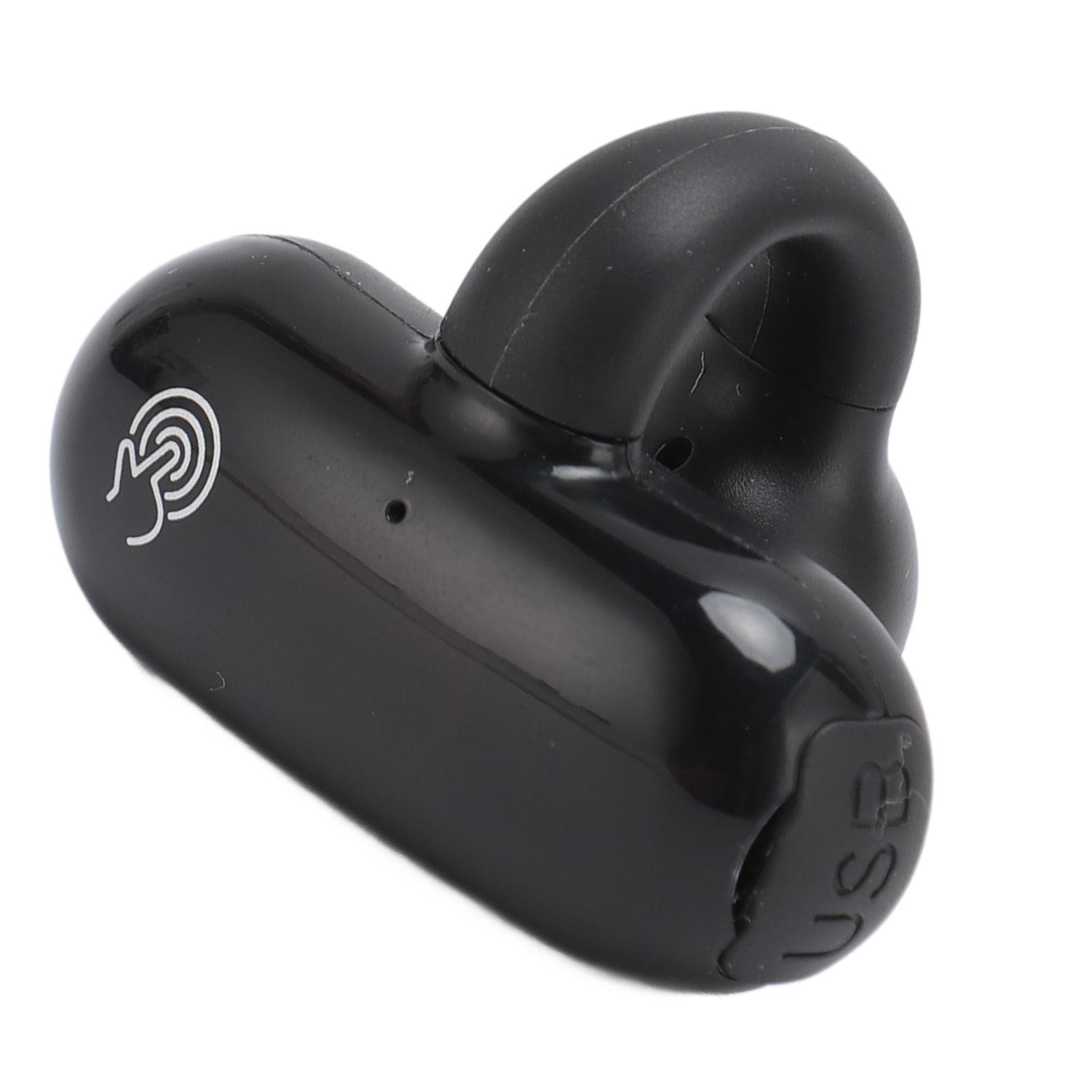 Single Ear Clip Bone Conduction Headphone, F20 BT V5.2 Open Ear Earbuds with LED Power Display, Clip on Earbuds with 88H Playtime, IPX6 Waterproof, Built in Mic