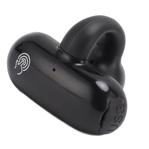 Single Ear Clip Bone Conduction Headphone, F20 BT V5.2 Open Ear Earbuds with LED Power Display, Clip on Earbuds with 88H Playtime, IPX6 Waterproof, Built in Mic