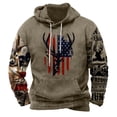 thumbnail image 2 of TIMIFIS Men Coque à Cordon Hoodie Sweatshirts Hiver Mode Décontractée Manches Longues Imprimé Graphique Sweatshirt avec Poche, 2 of 3