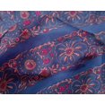 thumbnail image 4 of oneOone Silk Tabby Fabric Leaves & Floral Block Printed Fabric 1 Yard 42 Inch Wide, 4 of 4