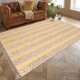 thumbnail image 3 of Casavani HandMade Custom Area rug Yoga Mat, Yellow 5x8 Ft, 3 of 5