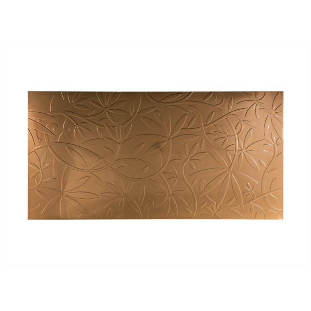 Fasade Audrey Polished Copper Wall Panel, 4 ft x 8 ft, easy installation