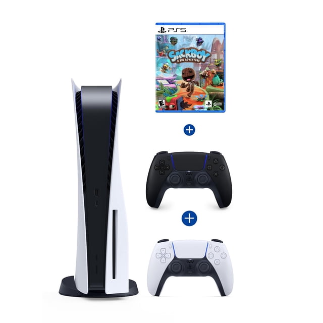 PlayStation5 console PLUS PlayStation5 DualSense™ Wireless Controller – Midnight Black and Sackboy: A Big Adventure (PlayStation 5)