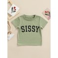 thumbnail image 2 of Kmbangi Enfants T-shirt Tops Lettre Impression Manches Courtes Col Rond Été Respirant Tops, 2 of 9