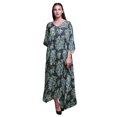 thumbnail image 1 of Bimba Kaftan Floral pour Femmes, Tenue d'Intérieur de Vacances, Robe Maxi, Couvre-Maillot de Plage-S-L, 1 of 5