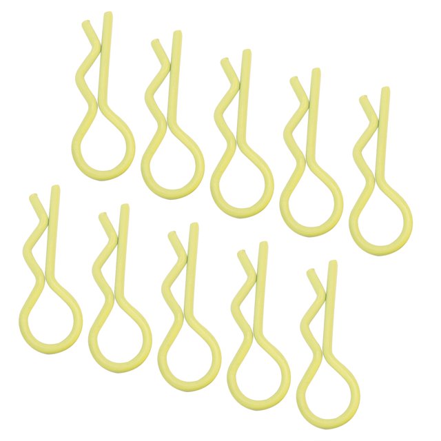 Ymiko RC Shell Clips Pins,RC Body Clips,10Pcs 8.3MM RC Car Shell Clip R‑Shape Metal Body Clips Pins for 1/5 1/6 1/8 1/10 RC Car