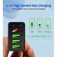 thumbnail image 2 of Chargeur Mural à Chargement Rapide à 3 Ports QC 3.0 USB + Affichage Numérique LED(2 PACK), 2 of 9