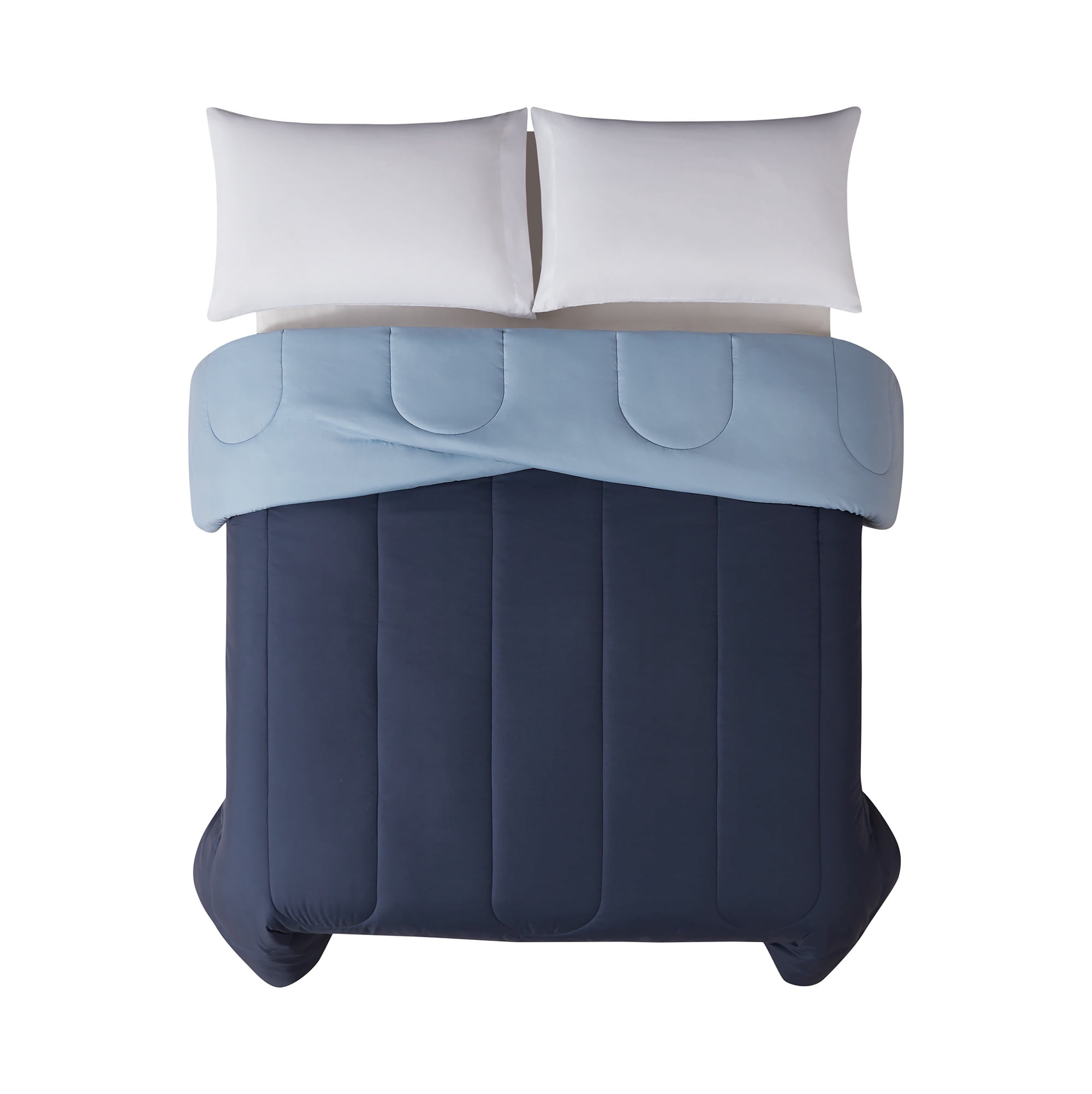 Mainstays Navy Reversible Comforter Double/Queen