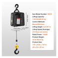 thumbnail image 2 of 1100 Lbs Electric Hoist Winch 1500W Portable Power Crane With Wireless Remote Control For Warehouse Factory Lifting ,Easy to Operate, 2 of 6