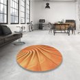 thumbnail image 4 of Ahgly Company Tapis d'Intérieur Lavable à la Machine, Carré, Transitionnel, Orange Rouge Orange, Tapis de Zone, 7 Pieds Carré, 4 of 7