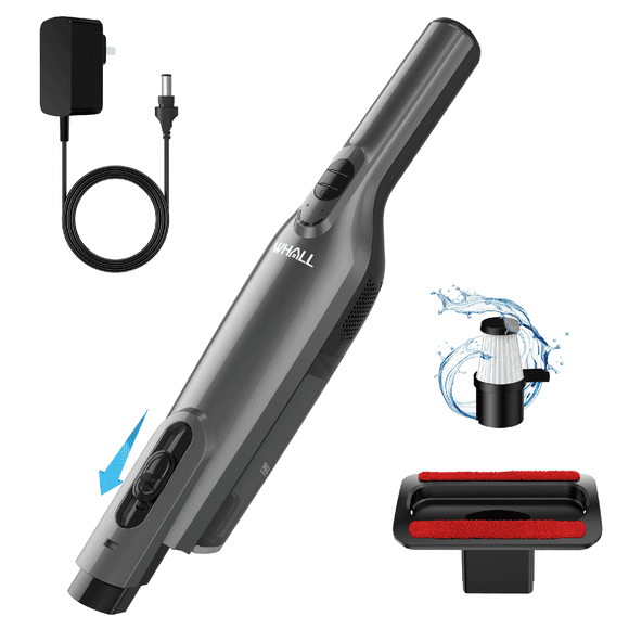 Refurbished WHALL Cordless Handheld Vacuum, with 8500PA Suction, LED Light, Lightweight/Portable