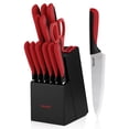 thumbnail image 2 of Hecef Knife Set, 13-Piece Satin-finished Sharp and Rust-Proof Kitchen Knife Set with Sharpener, 2 of 11