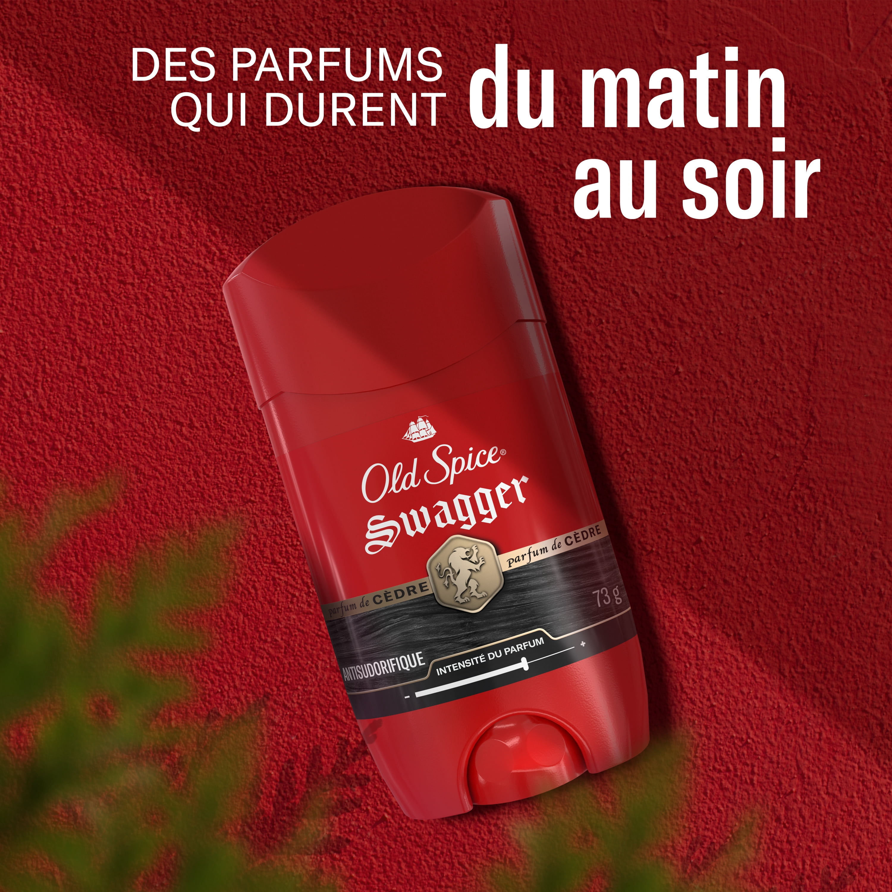 Antisudorifique et désodorisant pour hommes Old Spice Collection Rouge, parfum Swagger, protection durable, 73 g