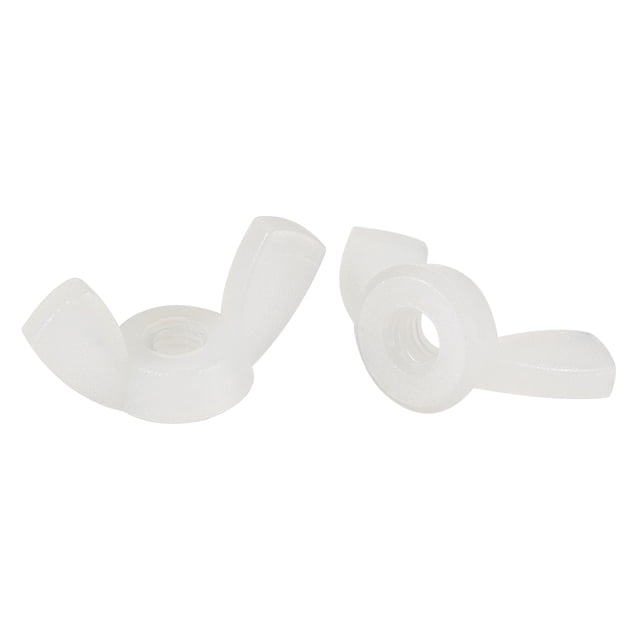 Unique Bargains M3 Wing Nuts Butterfly Nut Nylon Hand Twist Tighten Fasteners White 25 Pack