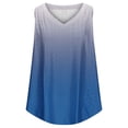 thumbnail image 4 of Plebaso Débardeurs pour Femmes Col en V Dégradé Léger Chemises à Illets Fluides Blouses d'Été Sans Manches, 4 of 7
